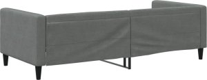 vidaXL Sofa z funkcją spania, ciemnoszara, 90x200 cm, obita tkaniną 5