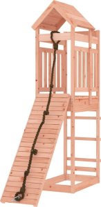 vidaXL Domek ze ścianką wspinaczkową dla dzieci, drewno daglezjowe 3