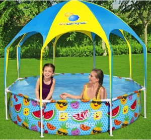 Bestway Basen naziemny dla dzieci Steel Pro UV Careful, 244x51 cm 1