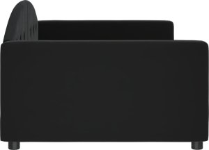 vidaXL Sofa z funkcją spania, czarna, 100x200 cm, obita aksamitem 4