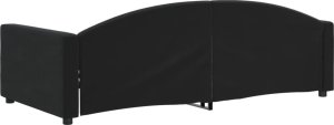 vidaXL Sofa z funkcją spania, czarna, 100x200 cm, obita aksamitem 5