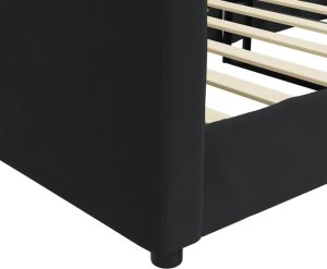 vidaXL Sofa z funkcją spania, czarna, 100x200 cm, obita aksamitem 6