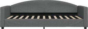 vidaXL Sofa z materacem do spania, ciemnoszara, 90x200 cm, tkanina 4