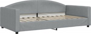 vidaXL Sofa z materacem do spania, jasnoszara, 100x200 cm, tkanina 3