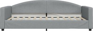vidaXL Sofa z materacem do spania, jasnoszara, 100x200 cm, tkanina 4