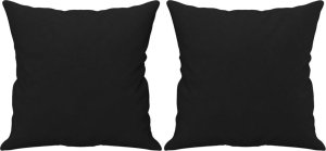 vidaXL 2-osobowa sofa z poduszkami, czarna, 140 cm, mikrofibra 5