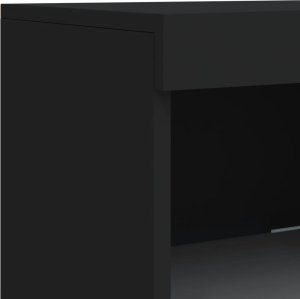vidaXL Szafka z oświetleniem LED, czarna, 162x37x100 cm 12
