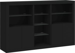 vidaXL Szafka z oświetleniem LED, czarna, 162x37x100 cm 3