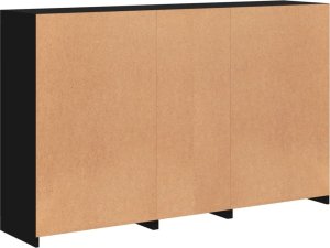 vidaXL Szafka z oświetleniem LED, czarna, 162x37x100 cm 8