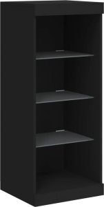 vidaXL Szafka z oświetleniem LED, czarna, 162x37x100 cm 9