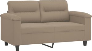 vidaXL 2-osobowa sofa z poduszkami, kolor taupe, 120 cm, mikrofibra 4