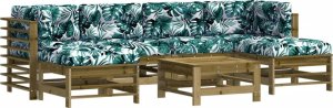 vidaXL 7-cz. zestaw mebli do ogrodu, z poduszkami, impregnowana sosna 2