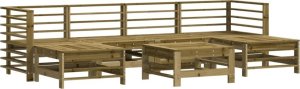vidaXL 7-cz. zestaw mebli do ogrodu, z poduszkami, impregnowana sosna 3