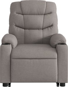 vidaXL Podnoszony fotel masujący, rozkładany, kolor taupe, tkanina 9