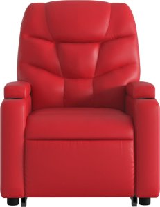 vidaXL Podnoszony fotel masujący, rozkładany, czerwony 9