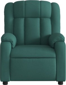 vidaXL Rozkładany fotel masujący, elektryczny, ciemnozielony, tkanina 8