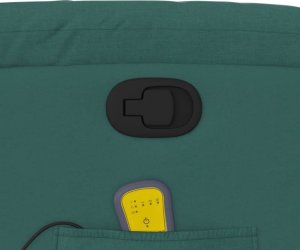 vidaXL Podnoszony fotel masujący, rozkładany, ciemnozielony, tkanina 11