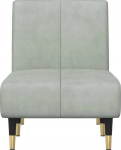 vidaXL Szezlong, jasnoszary, tapicerowany aksamitem 4