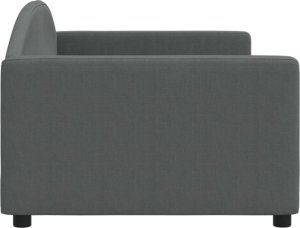 vidaXL Sofa z funkcją spania, ciemnoszara, 90x200 cm, obita tkaniną 4
