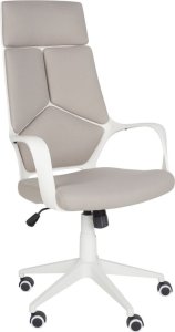 Krzesło biurowe Beliani Krzesło biurowe regulowane beżowoszare z białym DELIGHT 3