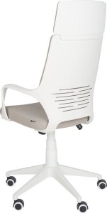 Krzesło biurowe Beliani Krzesło biurowe regulowane beżowoszare z białym DELIGHT 5