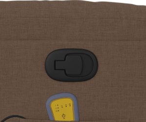 vidaXL Rozkładany fotel masujący, brązowy, obity tkaniną 10