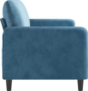 vidaXL Sofa 3-osobowa, niebieski, 180 cm, tapicerowana aksamitem 4