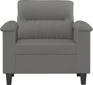 vidaXL Fotel, ciemnoszary, 60 cm, obity mikrofibrą 3