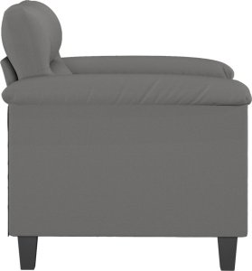 vidaXL Fotel, ciemnoszary, 60 cm, obity mikrofibrą 4