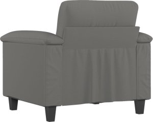 vidaXL Fotel, ciemnoszary, 60 cm, obity mikrofibrą 5