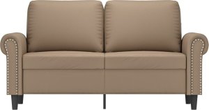 vidaXL 2-osobowa sofa, kolor cappuccino, 120 cm, sztuczna skóra 3