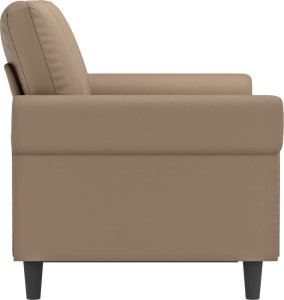 vidaXL 2-osobowa sofa, kolor cappuccino, 120 cm, sztuczna skóra 4