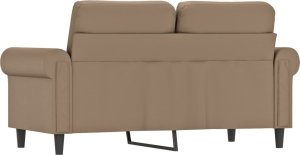 vidaXL 2-osobowa sofa, kolor cappuccino, 120 cm, sztuczna skóra 5