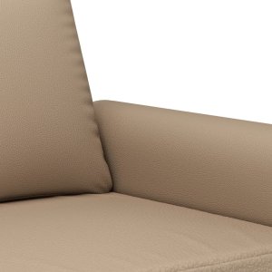 vidaXL 2-osobowa sofa, kolor cappuccino, 120 cm, sztuczna skóra 6