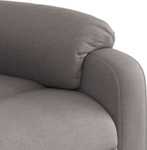 vidaXL Rozkładany fotel masujący, taupe, obity tkaniną 9