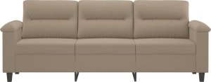 vidaXL 3-osobowa sofa, taupe, 180 cm, tapicerowana mikrofibrą 3