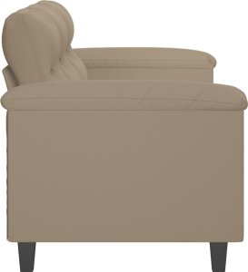 vidaXL 3-osobowa sofa, taupe, 180 cm, tapicerowana mikrofibrą 4