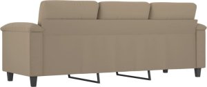 vidaXL 3-osobowa sofa, taupe, 180 cm, tapicerowana mikrofibrą 5