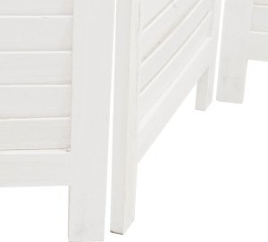 vidaXL Parawan pokojowy, 6-panelowy, biały, lite drewno paulowni 7