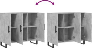 vidaXL Szafka, szarość betonu, 90x34x80 cm 9