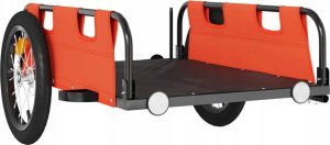 vidaXL Przyczepka rowerowa, pomarańczowa, tkanina Oxford i żelazo 4