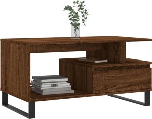 vidaXL Stolik kawowy, brązowy dąb 90x49x45 cm, materiał drewnopochodny 3