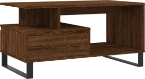 vidaXL Stolik kawowy, brązowy dąb 90x49x45 cm, materiał drewnopochodny 8