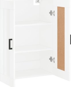 vidaXL Szafka wisząca, biała, 69,5x34x90 cm, materiał drewnopochodny 7