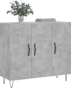 vidaXL Szafka, szarość betonu, 90x34x80 cm, materiał drewnopochodny 3