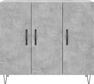 vidaXL Szafka, szarość betonu, 90x34x80 cm, materiał drewnopochodny 6