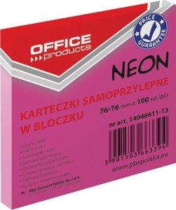 OfficeProducts Karteczki Office Products 76x76mm różowe (100) - 1