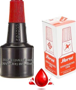 Horse TUSZ DO PIECZĄTEK 28ml CZERWONY - 2