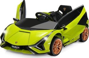 Costway Samochód elektryczny Lamborghini Sin dla dzieci z światłami LED 1