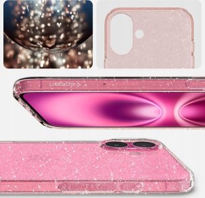 Spigen Liquid Crystal Glitter, Rose Quartz - iPhone 16 7